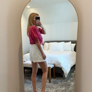 Paige Carly pleated white shorts size 28